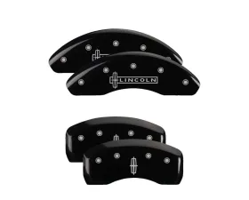 MGP Caliper Covers Set of 4 Black Finish for Lincoln MKZ 2007-2011, Zephyr 2006