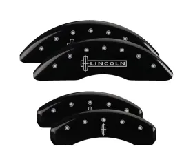 MGP Caliper Covers Set of 4 Black Finish | Silver Lincoln | Star logo Lincoln Navigator 2007-2009