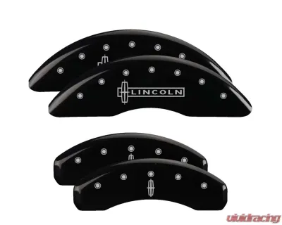 MGP Caliper Covers Set of 4 Black Finish | Silver Lincoln | Star logo Lincoln Navigator 2007-2009 - 36010SLC1BK