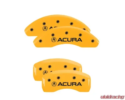 MGP Caliper Covers Set of 4 Yellow Finish | Black Acura Acura - 39003SACUYL