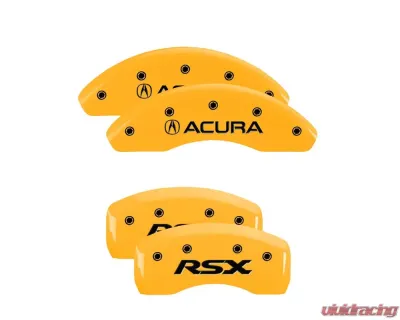 MGP Caliper Covers Set of 4 Yellow Finish | Black Acura | RSX Acura - 39003SRSXYL