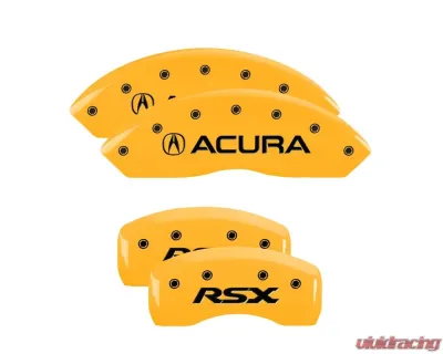MGP Caliper Covers Set of 4 Yellow Finish | Black Acura | RSX Acura RSX 2002-2006 - 39005SRSXYL