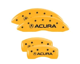 MGP Caliper Covers Set of 4 Yellow Finish | Black Acura Acura