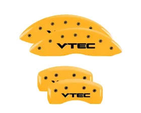 MGP Caliper Covers Set of 4 Yellow Finish | Black VTEC Acura