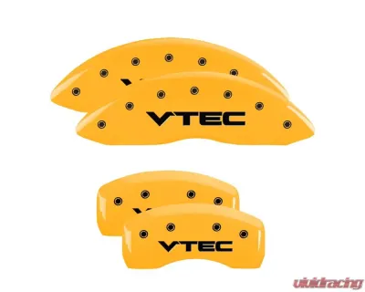 MGP Caliper Covers Set of 4 Yellow Finish | Black VTEC Acura - 39011SVTCYL