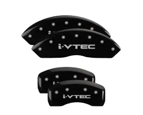 MGP Caliper Covers Set of 4 Black Finish for Acura TSX 2009-2014, Engraved i-Vtec