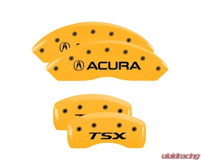 MGP Caliper Covers Set of 4 Yellow Finish | Black Acura | TSX Acura TSX 2009-2014 - 39016STSXYL