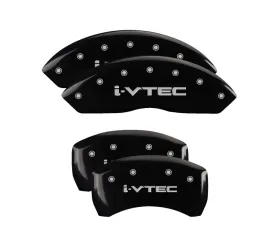 MGP Caliper Covers Set of 4 Black Finish for Acura RDX 2019-2023, i-Vtec Engraved