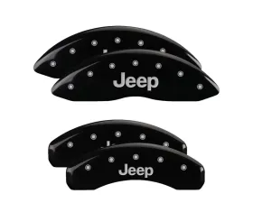 MGP Caliper Covers Set of 4 Black Finish | Silver Jeep Jeep