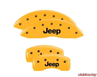 MGP Caliper Covers Set of 4 Yellow Finish | Black Jeep Jeep 2007-2016 - 42003SJEPYL