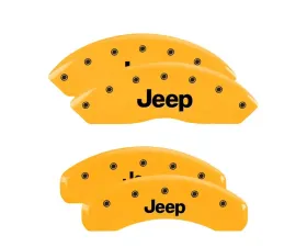 MGP Caliper Covers Set of 4 Yellow Finish | Black Jeep Jeep