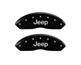 MGP Caliper Covers Front Set of 2 Black Finish | Silver Jeep Jeep Wrangler 1997-2006