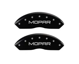 MGP Caliper Covers Front Set of 2 Black Finish | Silver MOPAR Jeep Wrangler 1997-2006