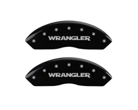 MGP Caliper Covers Front Set of 2 Black Finish | Silver WRANGLER Jeep Wrangler 1997-2006