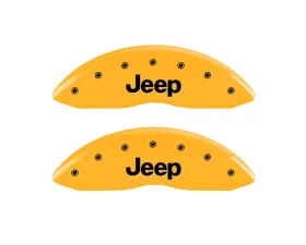 MGP Caliper Covers Front Set of 2 Yellow Finish | Black Jeep Jeep