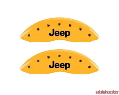 MGP Caliper Covers Front Set of 2 Yellow Finish | Black Jeep Jeep - 42011FJEPYL