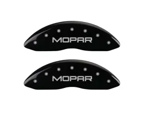 MGP Caliper Covers Front Set of 2 Black Finish | Silver MOPAR Jeep