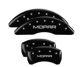 MGP Caliper Covers Set of 4 Black Finish for Jeep Cherokee 2014-2022, Silver MOPAR Engraving