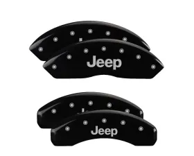 MGP Caliper Covers Set of 4 Black Finish for Jeep Wrangler 2003-2006, T-6061 Aluminum