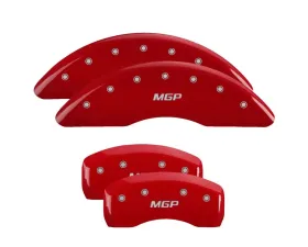 MGP Caliper Covers Set of 4 Red Finish | Silver MGP Mitsubishi Lancer 2009-2017