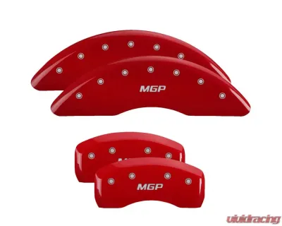 MGP Caliper Covers Set of 4 Red Finish | Silver MGP Mitsubishi Lancer 2009-2017 - 47003SMGPRD