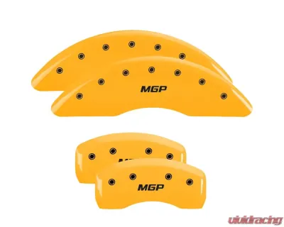 MGP Caliper Covers Set of 4 Yellow Finish | Black MGP Mitsubishi Lancer 2009-2017 - 47003SMGPYL