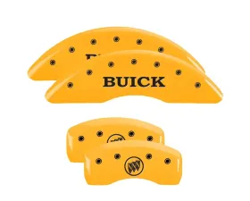 MGP Caliper Covers Set of 4 Yellow Finish | Black Buick | Buick Shield Logo Buick Enclave 2008-2017