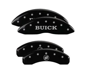 MGP Caliper Covers Set of 4 Black Finish | Silver Buick | Buick Shield Logo Buick Lucerne 2006-2011