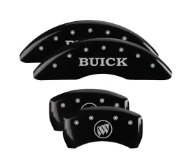 MGP Caliper Covers Set of 4 Black Finish | Silver Buick | Buick Shield Logo Buick Enclave 2018-2020