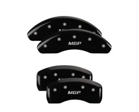 MGP Caliper Covers Set of 4 Black Finish | Silver MGP Mini