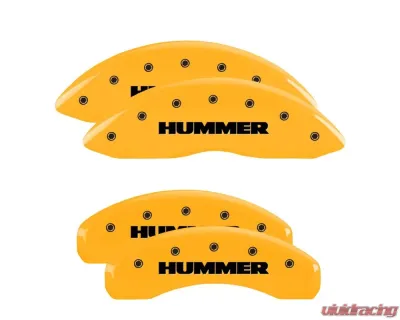 MGP Caliper Covers Set of 4 Yellow Finish | Black Hummer Hummer H2 2003-2009 - 52002SHUMYL