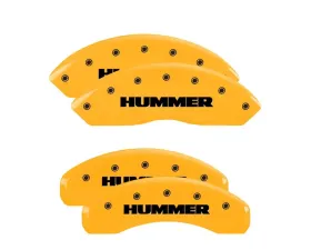 MGP Caliper Covers Set of 4 Yellow Finish | Black Hummer Hummer H3|H3T 2006-2010