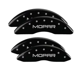MGP Caliper Covers Set of 4 for 2011-2018 Ram 2500/3500 Black Finish with Silver MOPAR
