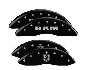 MGP Caliper Covers Set of 4 Black Finish for 2011-2018 RAM 2500 3500 - Engraved RAM/RAMHEAD
