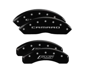 MGP Caliper Covers Set of 4 Black Finish for 2016-2023 Chevrolet Camaro RS Gen 5/6