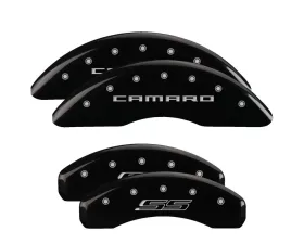 MGP Caliper Covers Set of 4 Black Finish for 2016-2022 Chevrolet Camaro SS