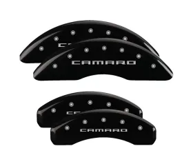 MGP Caliper Covers Set of 4 Black Finish with Silver Camaro Chevrolet Camaro 2018-2023