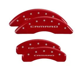 MGP Caliper Covers Set of 4 Red Finish for Chevrolet Camaro 2018-2023, T-6061 Aluminum