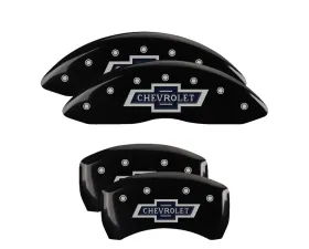 MGP Caliper Covers Set of 4 Black Finish | Silver 100 Anniversary Chevrolet Chevrolet Traverse 2021-2023
