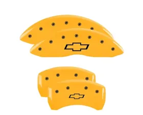 MGP Caliper Covers Set of 4 Yellow Finish | Black Bowtie Chevrolet Traverse 2021-2023