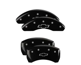 MGP Caliper Covers Set of 4 Black Finish for 2022-2023 Chevrolet Bolt EUV
