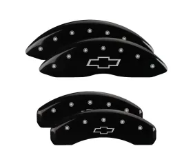 MGP Caliper Covers Set of 4 Black Finish for 2021-2023 Chevrolet Blazer with Bowtie