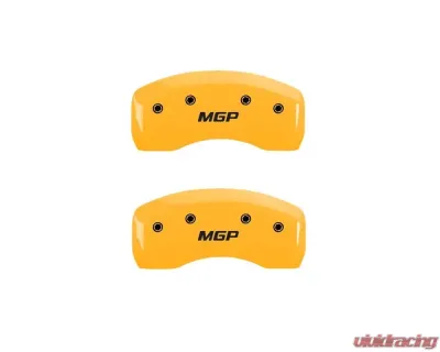 MGP Caliper Covers Rear Set of 2 Yellow Finish | Black MGP Acura RL 2006-2008 - 39023RMGPYL