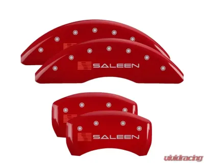 MGP Caliper Covers Front & Rear Brake Caliper Covers with Saleen Engraving 10200S Ford Mustang 2015-2022 - 10200SSLNRD