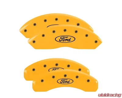 MGP Caliper Covers Front & Rear Brake Caliper Covers with Ford Oval Logo Engraving 10248S Ford Ranger | Bronco 2019+ - 10248SFRDYL