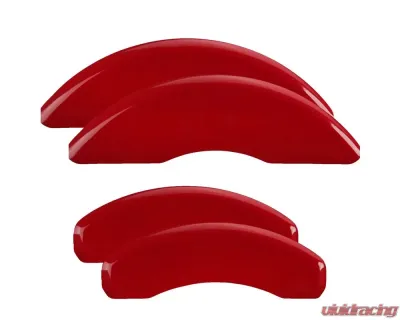 MGP Caliper Covers Red Classic Front & Rear Brake Caliper Covers w|o Engraving 42023S Jeep Grand Cherokee L | Grand Cherokee 2021-2022 - 42023SCLCRD