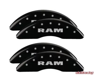 MGP Caliper Covers Front & Rear Brake Caliper Covers with RAM Engraving 55007S Ram 2500 | 3500 2019-2022 - 55007SRAMBK