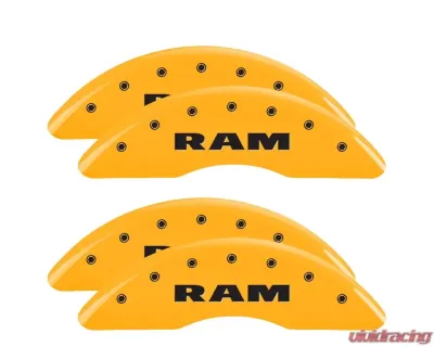 MGP Caliper Covers Front & Rear Brake Caliper Covers with RAM Engraving 55007S Ram 2500 | 3500 2019-2022 - 55007SRAMYL