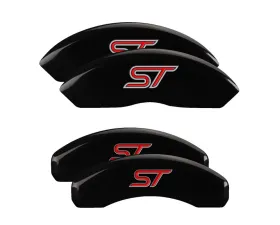 MGP Caliper Covers Set of 4 Black Finish for Ford Edge 2022+ | Silver ST No Bolts