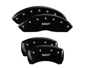 MGP Caliper Covers Set of 4 Black Finish for 2022 Nissan Sentra S/SR/SV